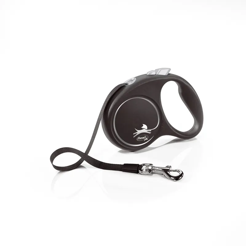 Flexi Smycz Black Design S Taśma 5m Do 15kg - Czarna