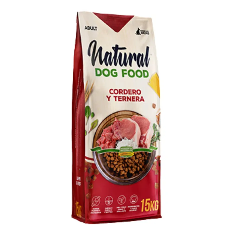 Natural Dog Food Jagnięcina & Cielęcina 15kg. 62% Mięsa - Bez Kurczaka