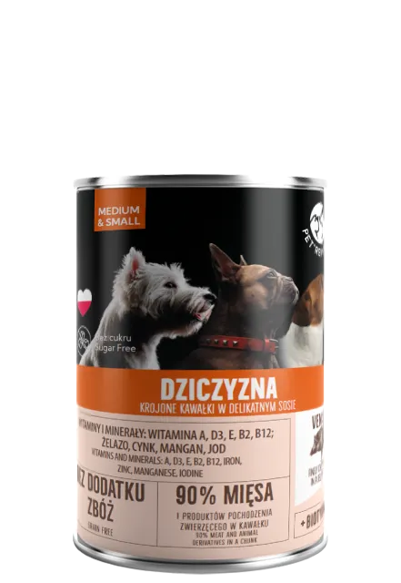 PetRepublic Dziczyzna Krojone Kawałki W Delikatnym Sosie 400g