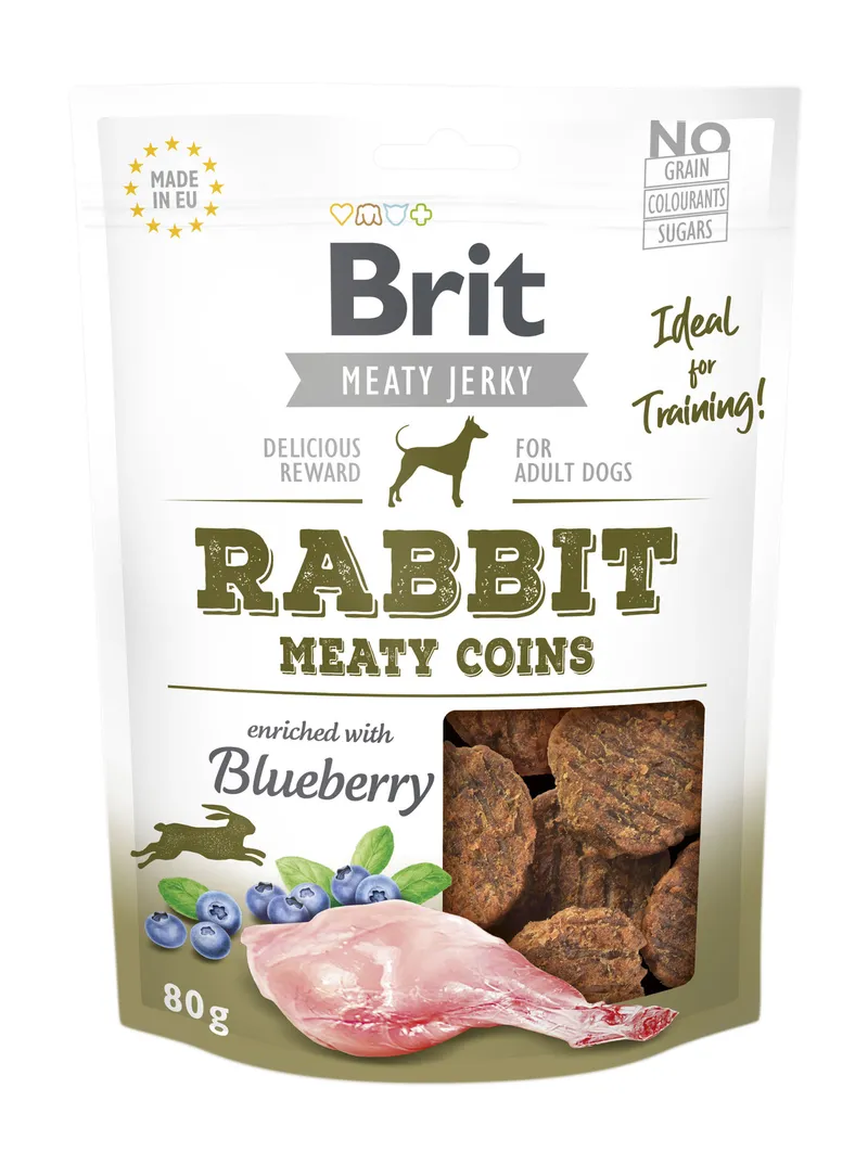 Brit Jerky Snack Rabbit Meaty Coins 80g