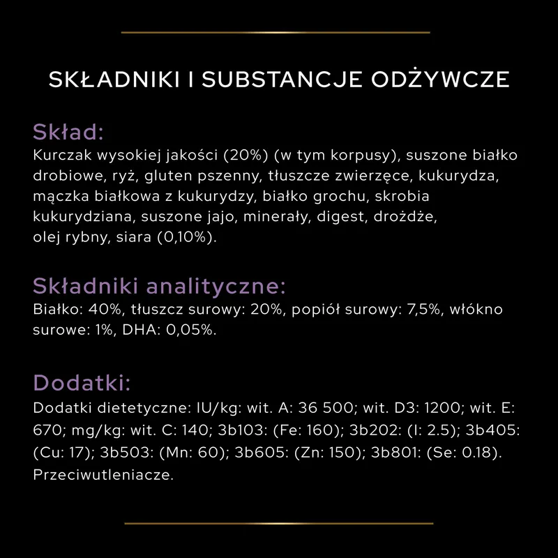 Purina Pro Plan Original Kitten Kurczak Z Ryżem 1,5kg