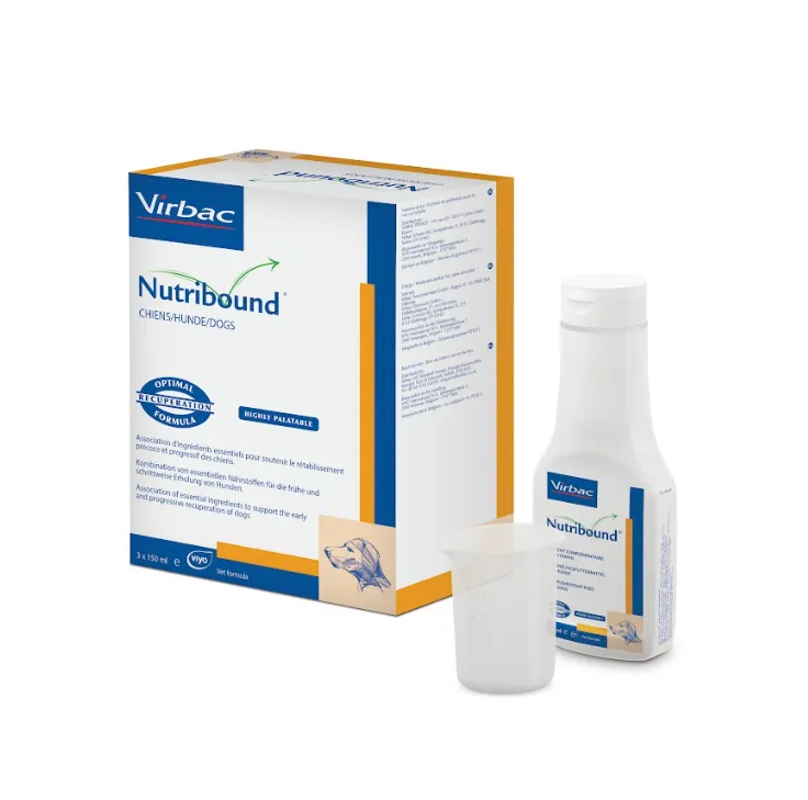 VIRBAC Nutribound Roztwór Doustny Dla Psów W Czasie Rekonwalescencji 3x150ml