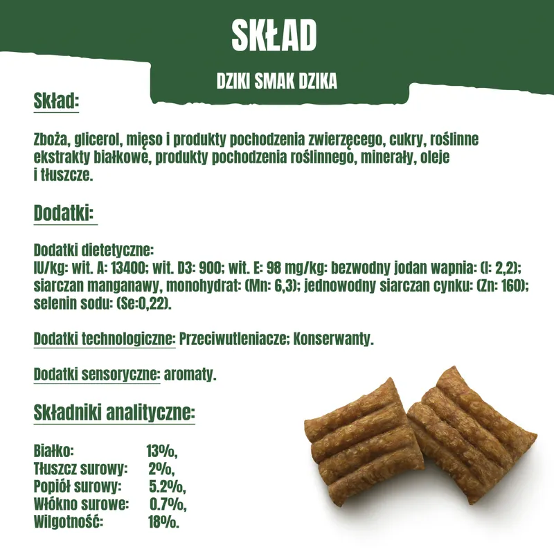 Purini Adventuros Nuggets Karma Dla Psów Dziki Smak Dzika 90g
