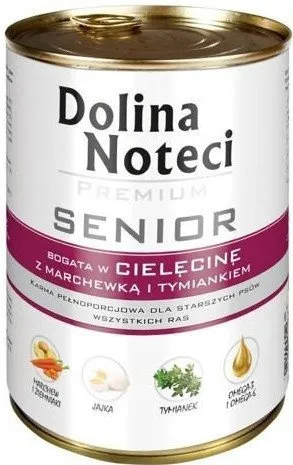 Dolina Noteci Premium Senior Cielęcina Z Marchewką I Tymiankiem 400g