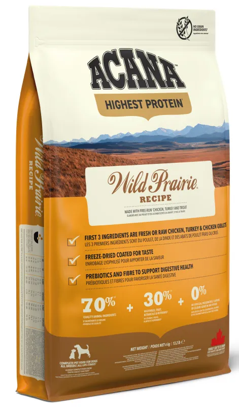 ACANA Wild Prairie Natural Dog Karma Sucha Dla Psa 6 kg