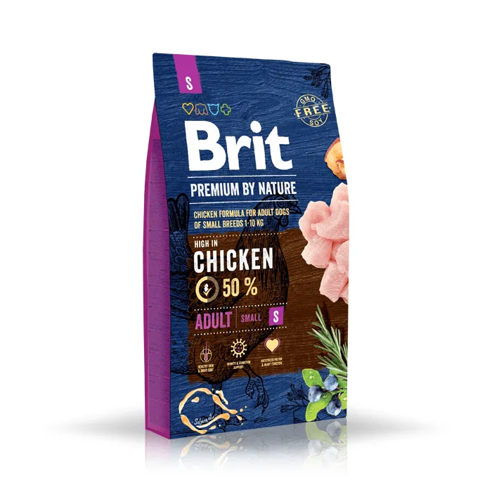 BRIT Premium By Nature Adult S Z Kurczakiem 8kg