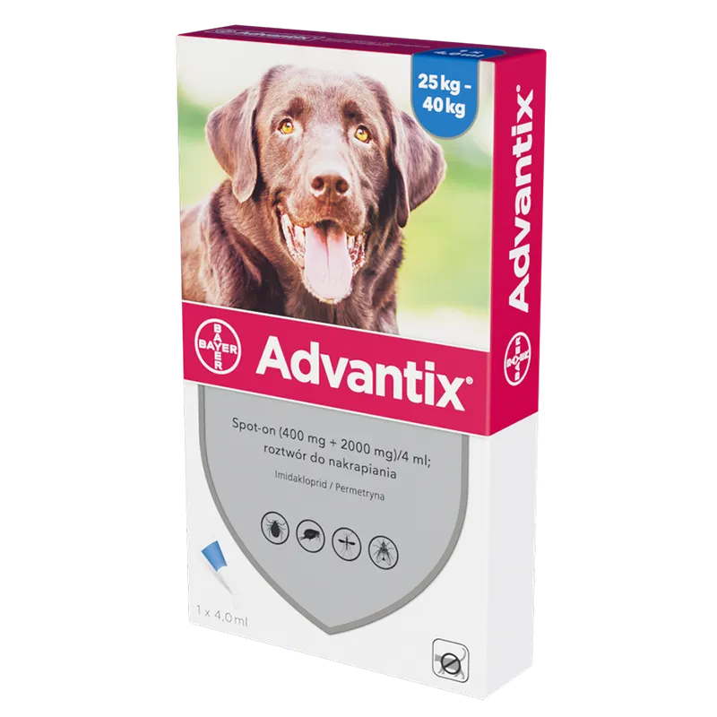 Bayer Advantix Krople Na Kleszcze I Pchły 4ml