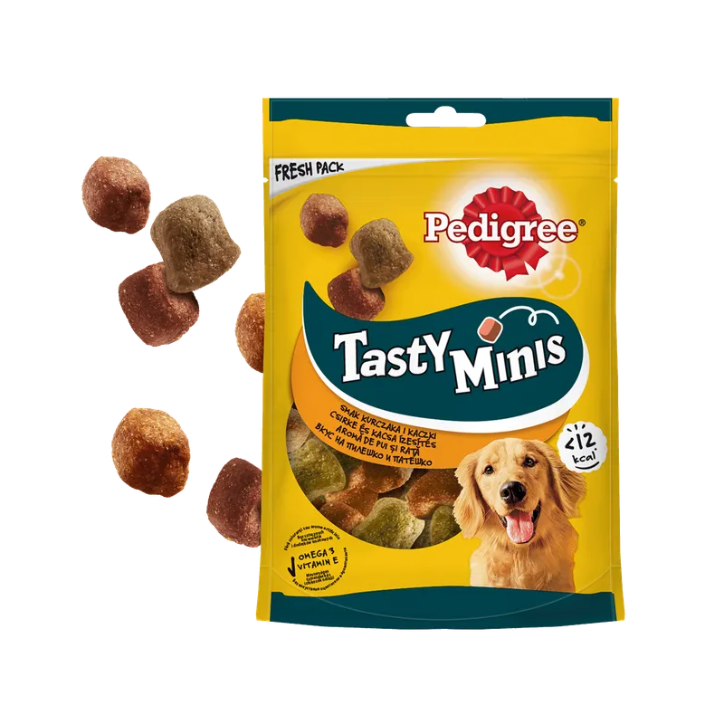 Pedigree Tasty Bites Chewy Cubes Przysmak Dla Psów Z Kurczakiem I Kaczką 130g