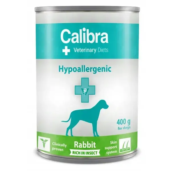 Calibra Veterinary Diets Hypoallergenic Insect Rabbit Karma Dla Psa 400g