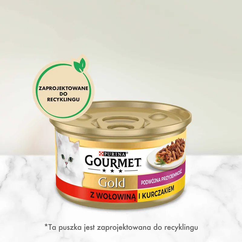 Purina Gourmet Gold Z Wołowiną I Kurczakiem W Sosie 85g