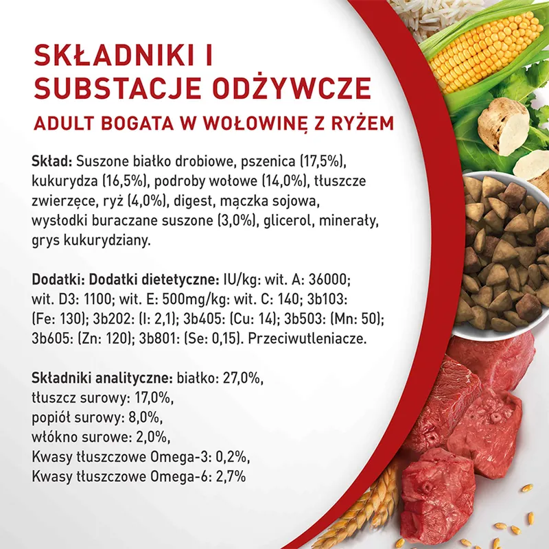 PURINA ONE Mini Adult Wołowina, Ryż - Sucha Karma Dla Psa - 800g