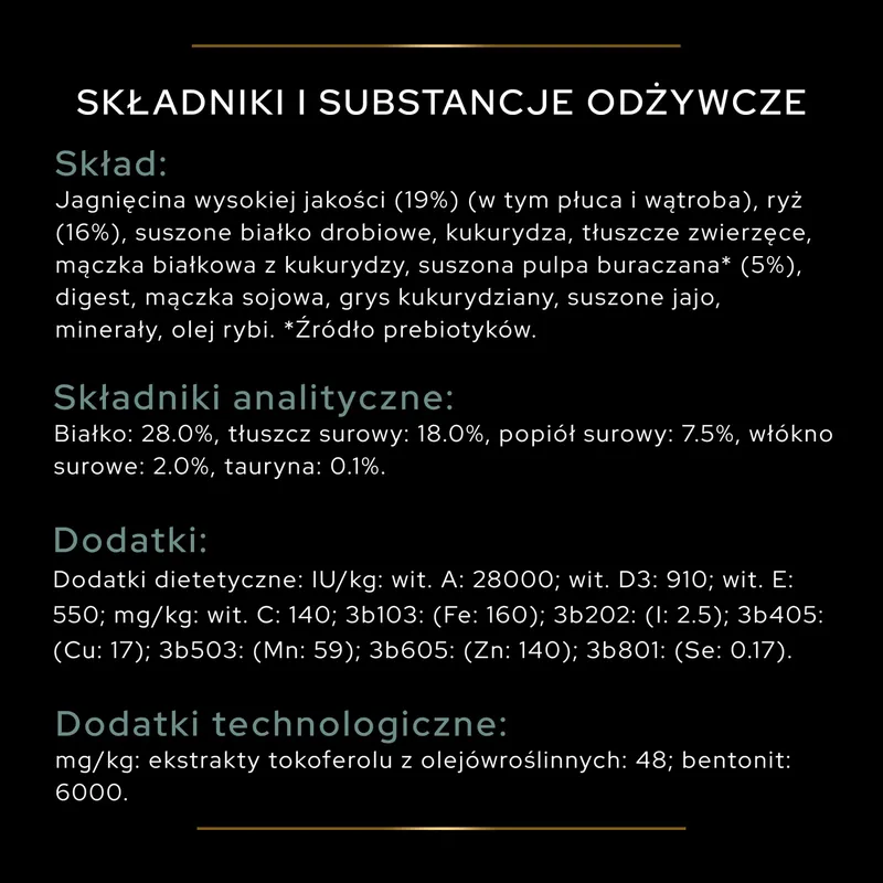 Purina Pro Plan Large Adult Athletic Optidigest Jagnięcina Z Ryżem 14kg