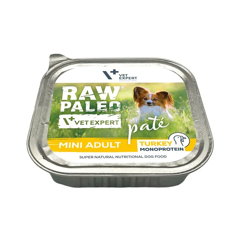 Vetexpert RAW PALEO PATE MINI Adult Turkey 150g - Indyk Tacka