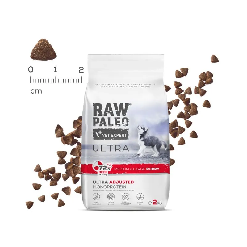 Vetexpert Raw Paleo Ultra Karma Dla Szczeniąt Medium/Large Wołowina 2kg