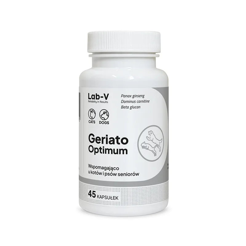 Lab-V Geriato Optimum Wspomaganie Zdrowia Seniorów Dla Psów I Kotów 45 Kapsułek
