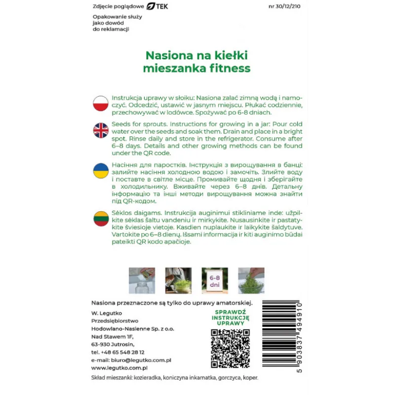 Nasiona Na Kiełki – Mieszanka Fitness