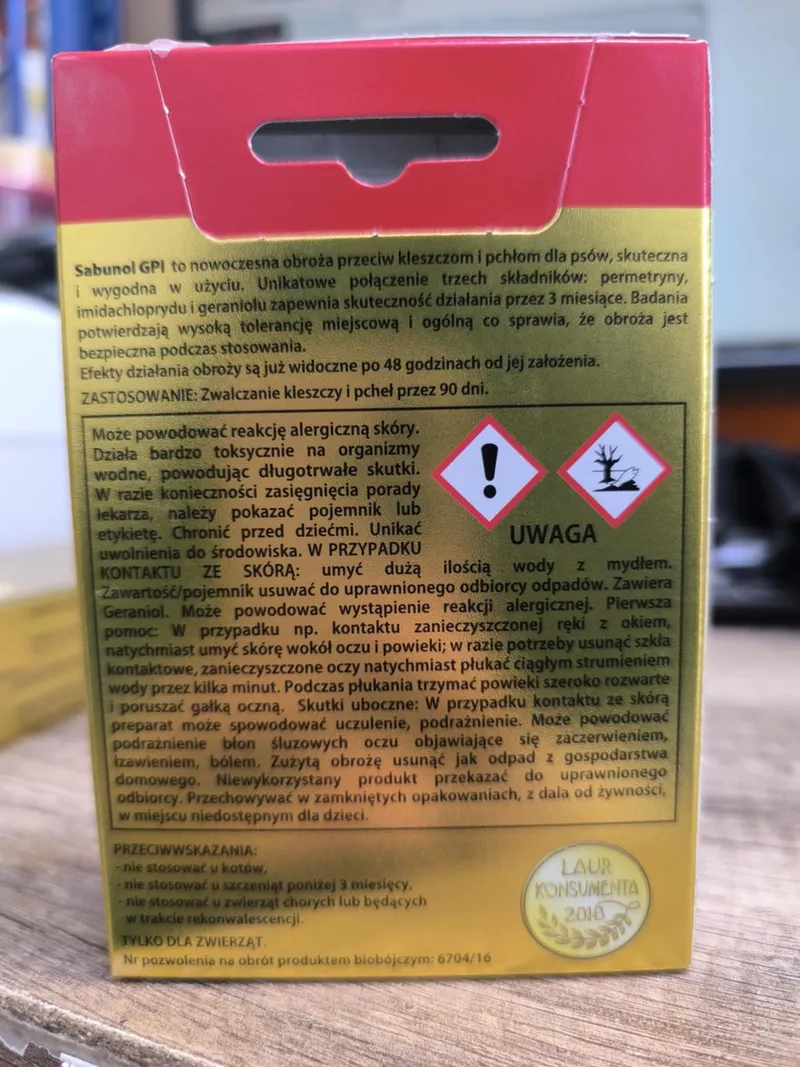 Laboratorium DermaPharm Sabunol Ozdobna Obroża Dla Yorków 35 cm - Czarna