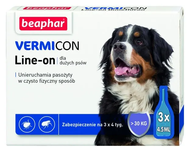 BEAPHAR VERMICON Line-On Pies L Powyżej 30kg 3x4,5ml