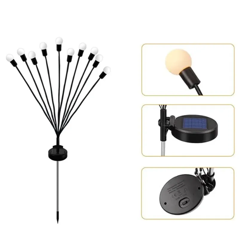 Lampa Solarna Ogrodowa Kulki LED 2 szt