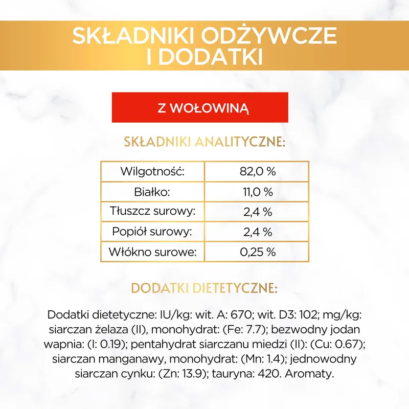 Purina Gourmet Gold Sauce Delight Z Wołowiną 85g