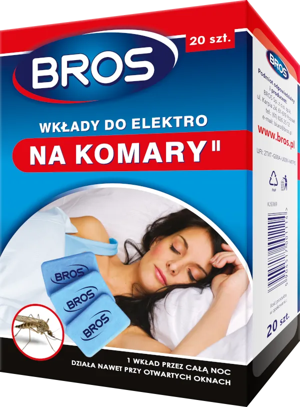 Bros Wkłady Do Elektro Na Komary 20 szt