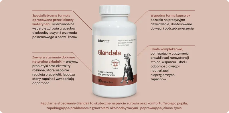 Suplement Na Gruczoły I Trawienie Dla Psa Kota ZOOJOY 90 Kaps