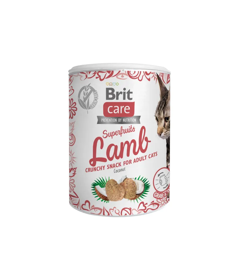 Brit Care Cat Snack Superfruits Lamb 100g