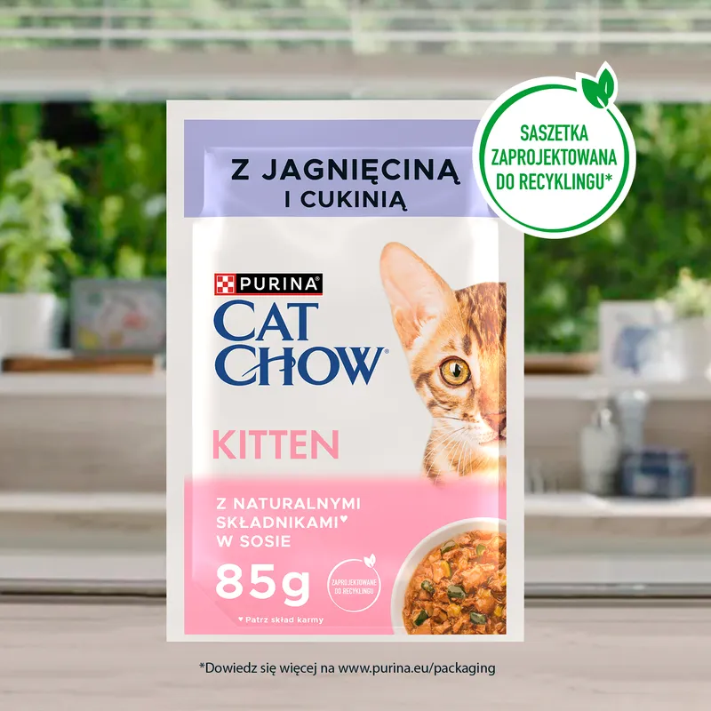 Purina Cat Chow Kitten Karma Z Jagnięciną I Cukinią W Sosie 85g