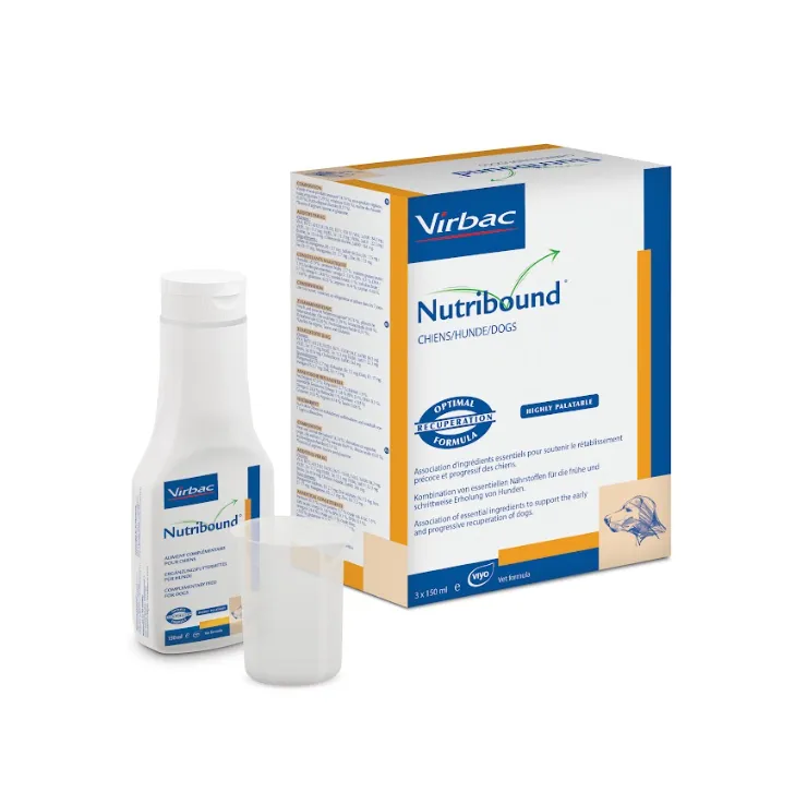 VIRBAC Nutribound Roztwór Doustny Dla Psów W Czasie Rekonwalescencji 3x150ml
