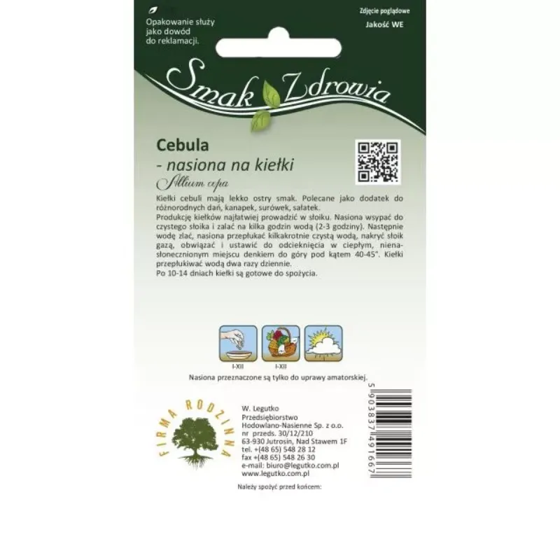 Nasiona Na Kiełki – Cebula (Allium Cepa) 10 g