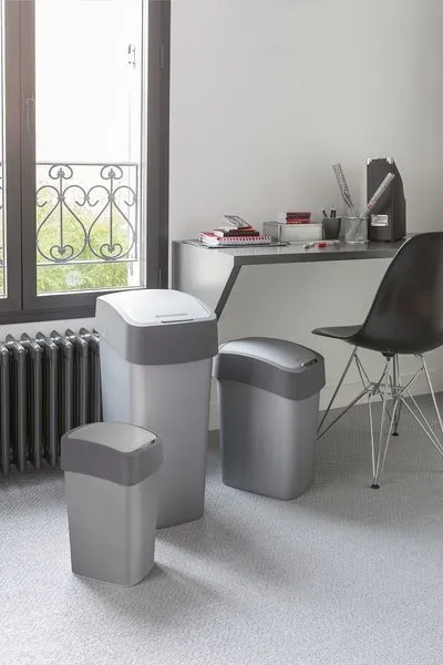Curver Flip Bin Kosz Na Śmieci 10l - Szaro-Grafitowy