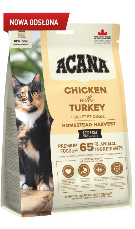 ACANA Homestead Harvest Cat 340g – Sucha Karma Pełnoporcjowa Dla Kotów Dorosłych