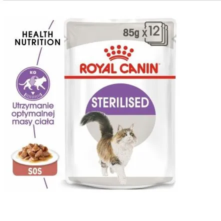 ROYAL CANIN Sterilised W Sosie 12x85g