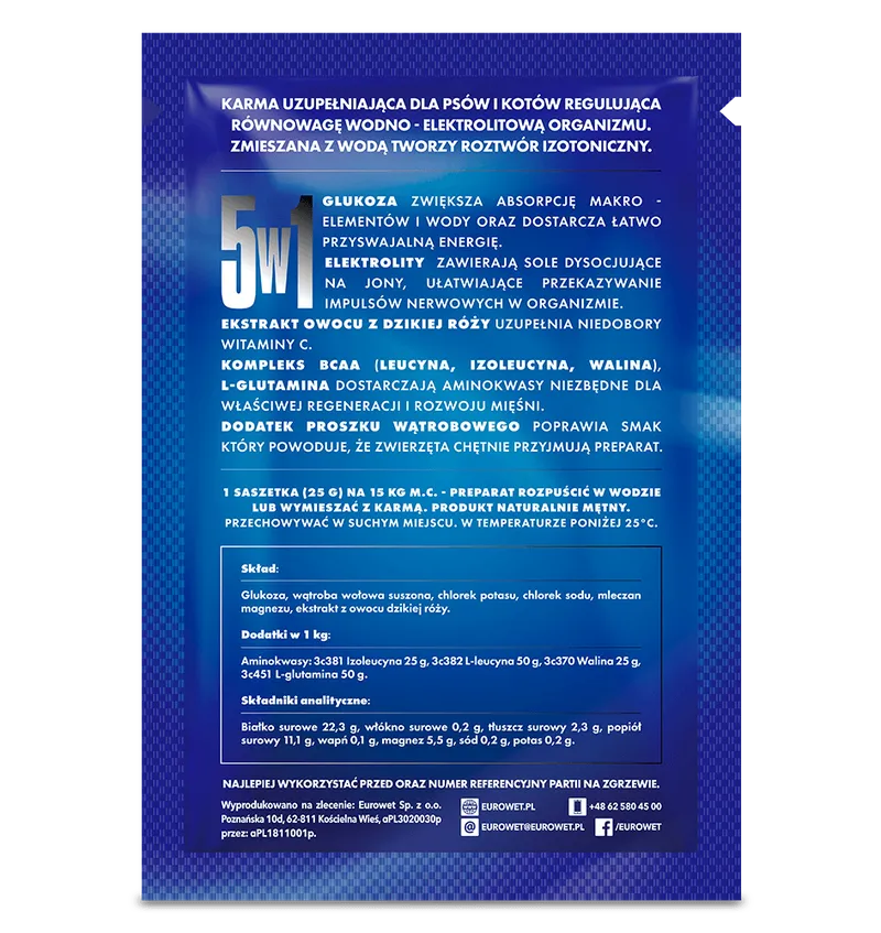EUROWET Elektrolity Dla Psa I Kota 25g