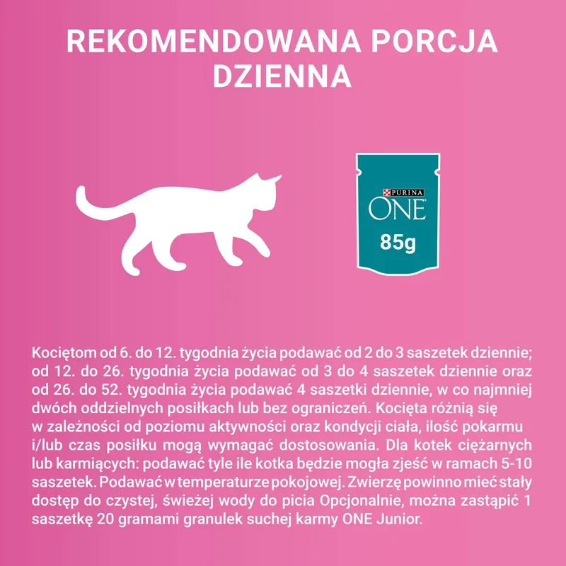 Purina One Junior Karma Dla Kociąt Z Łososiem I Marchewką 85g