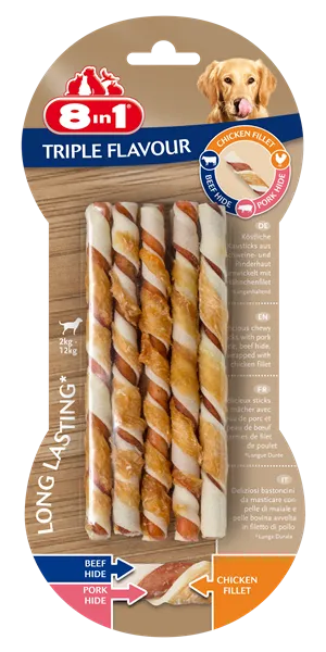 8IN1 Triple Flavour Twisted Sticks 10szt