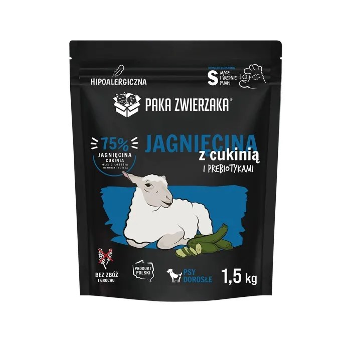 Paka Zwierzaka Karma Sucha SH Jagnięcina Z Cukinią "S" 1,5kg