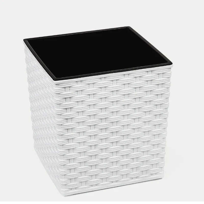 Donica JUKA 250x250 Rattan - Biały