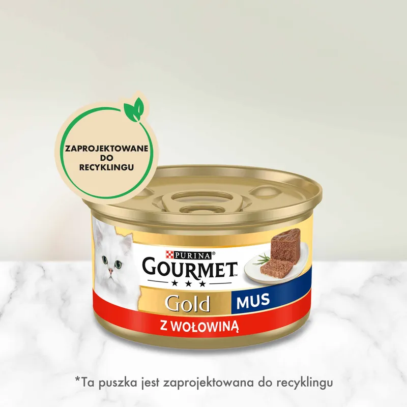 Purina Gourmet Gold Mus Z Wołowiną 85g