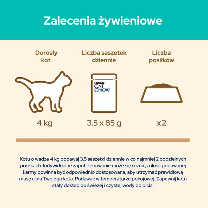 Purina Cat Chow Hairball Karma Z Kurczakiem I Zieloną Fasolką W Sosie 85g