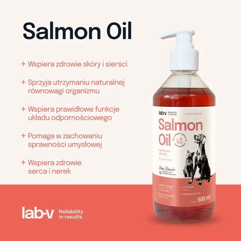 Olej Z Łososia Dla Psa I Kota Naturalny 500 ml ZOOJOY W Butelce
