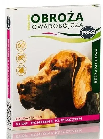 Pess Per Obroża Owadobójcza Dla Psa Bezzapachowa 60cm - Brązowa