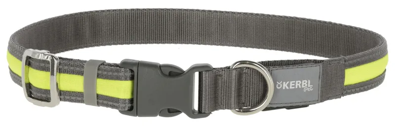 KERBL Obroża Podświetlana Light & Reflex 45-65CM - Żółta