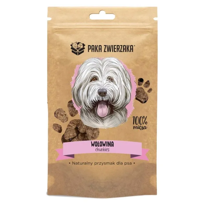 Paka Zwierzaka Chunkies 100% Wołowina 80g