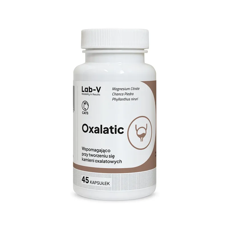 Lab-V Oxalatic Wsparcie Dla Kotów Przy Tworzeniu Się Kamieni Oksalatowych 45 Kapsułek