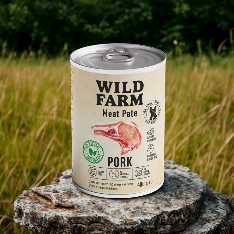 Karma Mokra Dla Psa Dorosłego Wieprzowina ZOOJOY Wild Farm 400 g