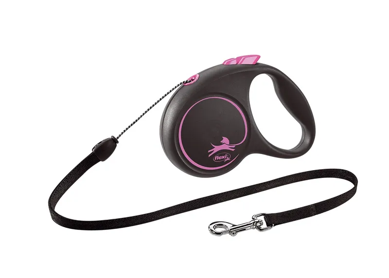 Flexi Smycz Black Design M Linka 5m Do 25kg - Różowa