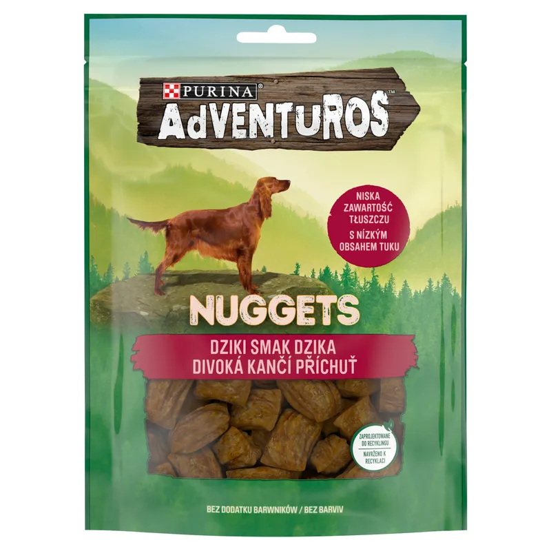 Purini Adventuros Nuggets Karma Dla Psów Dziki Smak Dzika 90g