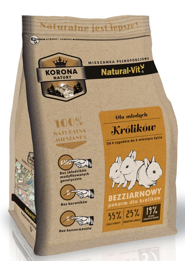 Pokarm Dla Królika Junior Naturalny Pełnoporcjowy ZOOJOY 750 g