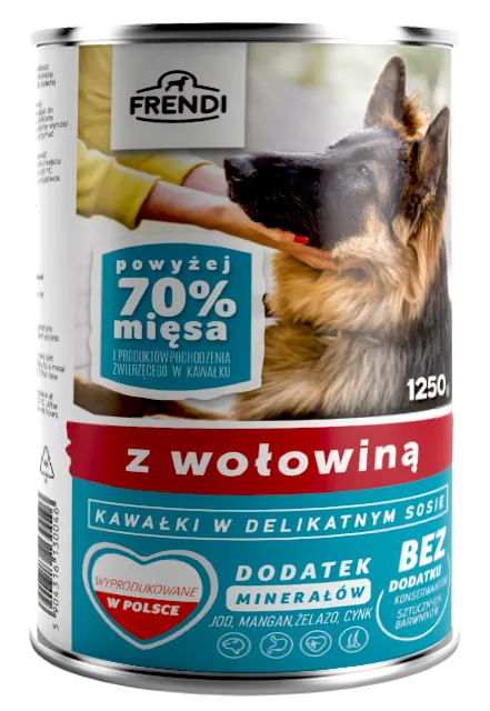 Frendi Kawałki W Delikatnym Sosie Z Wołowiną 1250g